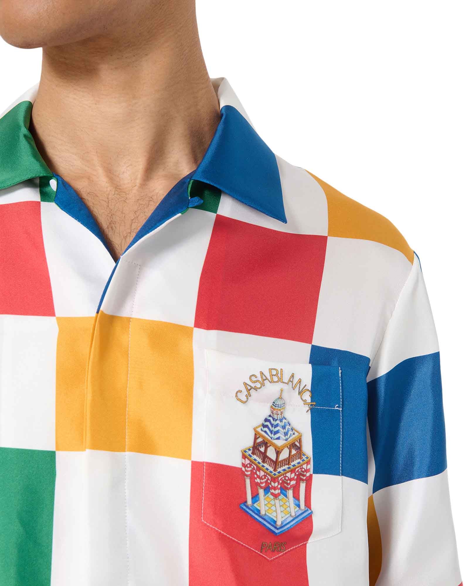 美品 CASABLANCA Primary Check シルクシャツ Casablanca Primary Check Shirt | Casablanca Paris
