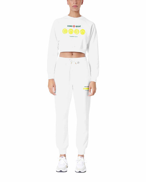 Casa Sport Tennis Balls Cropped Sweatshirt | Casablanca Paris