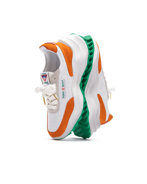 Mens Atlantis White & Clay Orange Sneaker