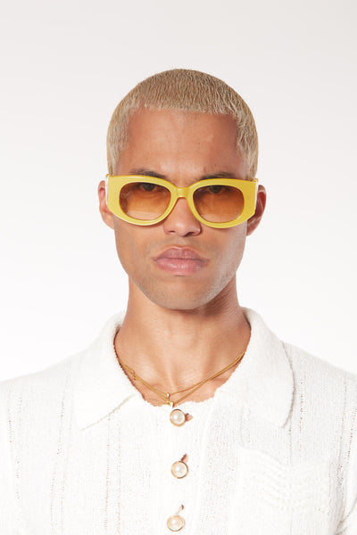 Memphis Yellow & Gold Sunglasses – Casablanca Paris