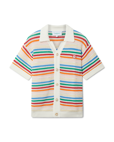 Rainbow Striped Crochet Shirt  Casablanca Paris – Casablanca Paris