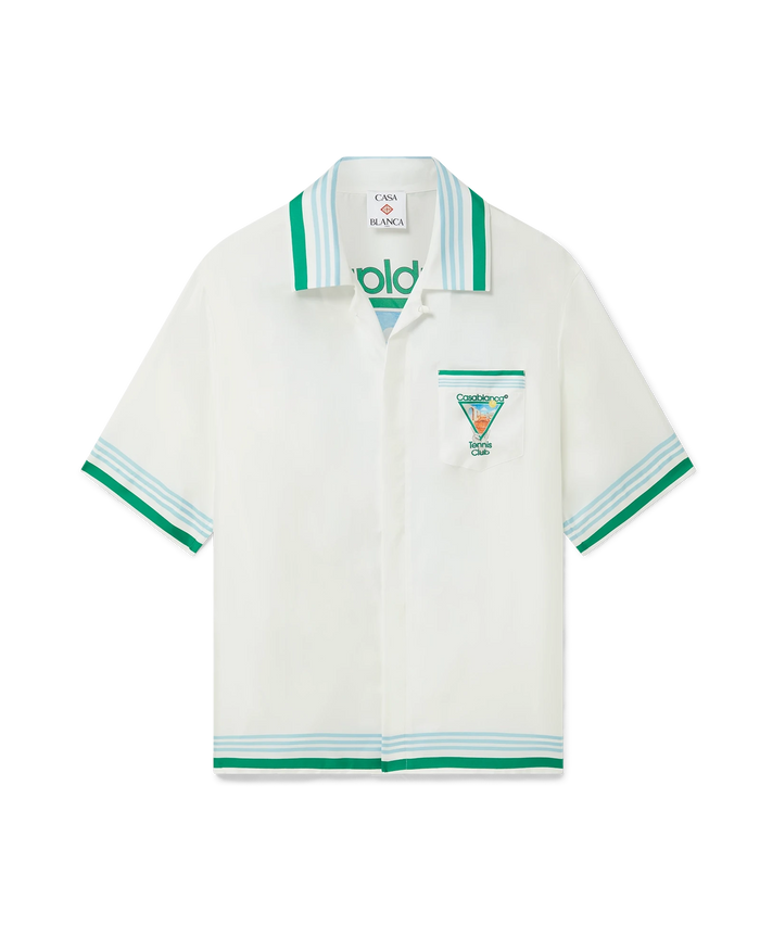 Metaphysical Tennis Icon Short Sleeve Silk Shirt | Casablanca Paris Metaphysical Tennis Icon Short Sleeve Silk Shirt | Casablanca Paris