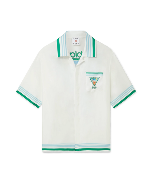 Metaphysical Tennis Icon Short Sleeve Silk Shirt | Casablanca Paris Metaphysical Tennis Icon Short Sleeve Silk Shirt | Casablanca Paris