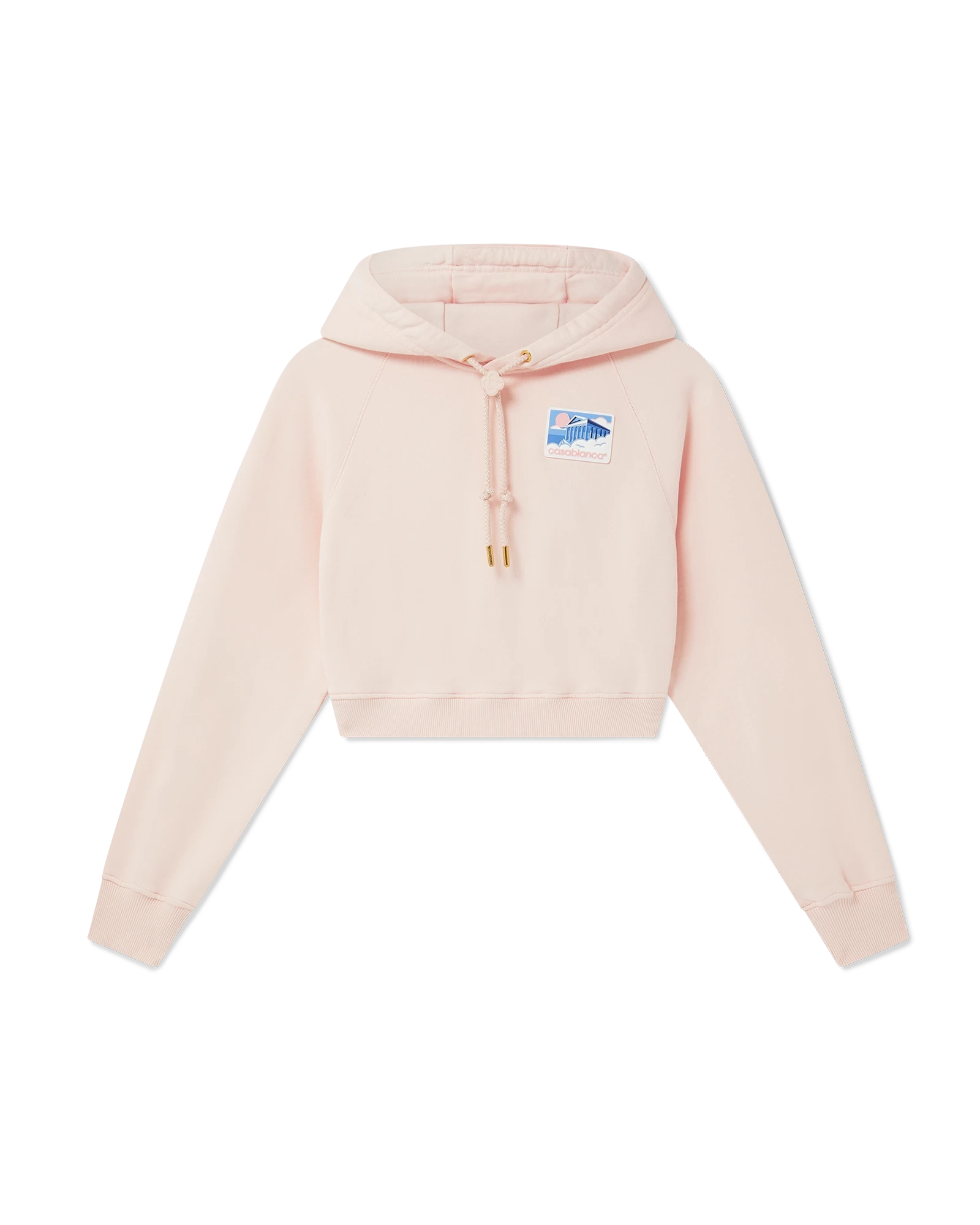Greek Temple Cropped Hooded Sweatshirt