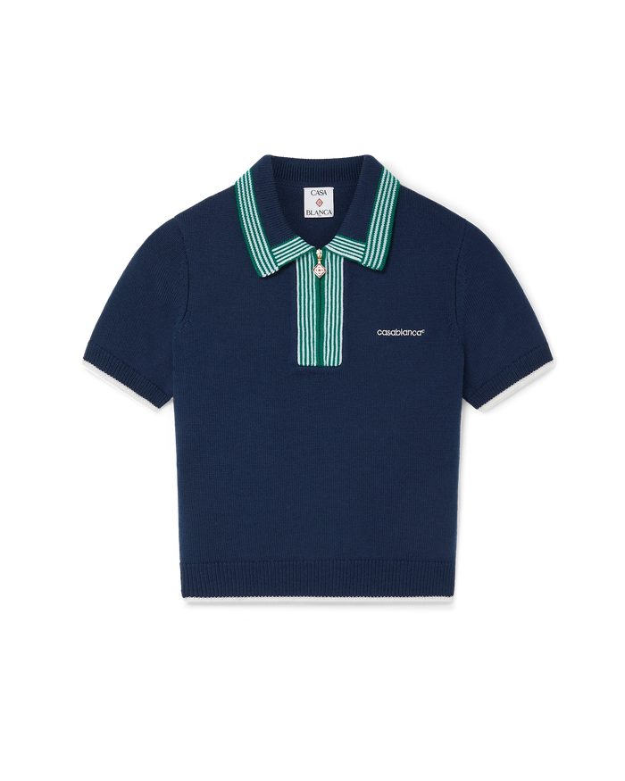 Knit Tennis Polo Shirt | Casablanca Paris Knit Tennis Polo Shirt | Casablanca Paris