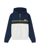 Colourblock Quarter Zip Hooded Sweatshirt – Casablanca Colourblock Quarter Zip Hooded Sweatshirt – Casablanca