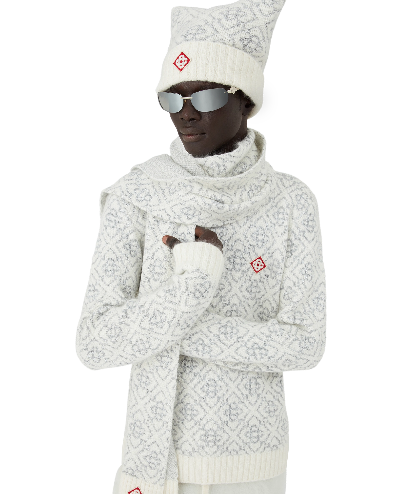Ski Monogram Mohair Scarf