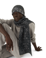 Fluffy Monogram Mohair Scarf