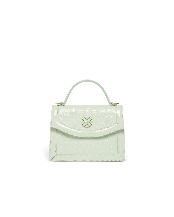 Mint Monogram Embossed Mini Jeanne Bag