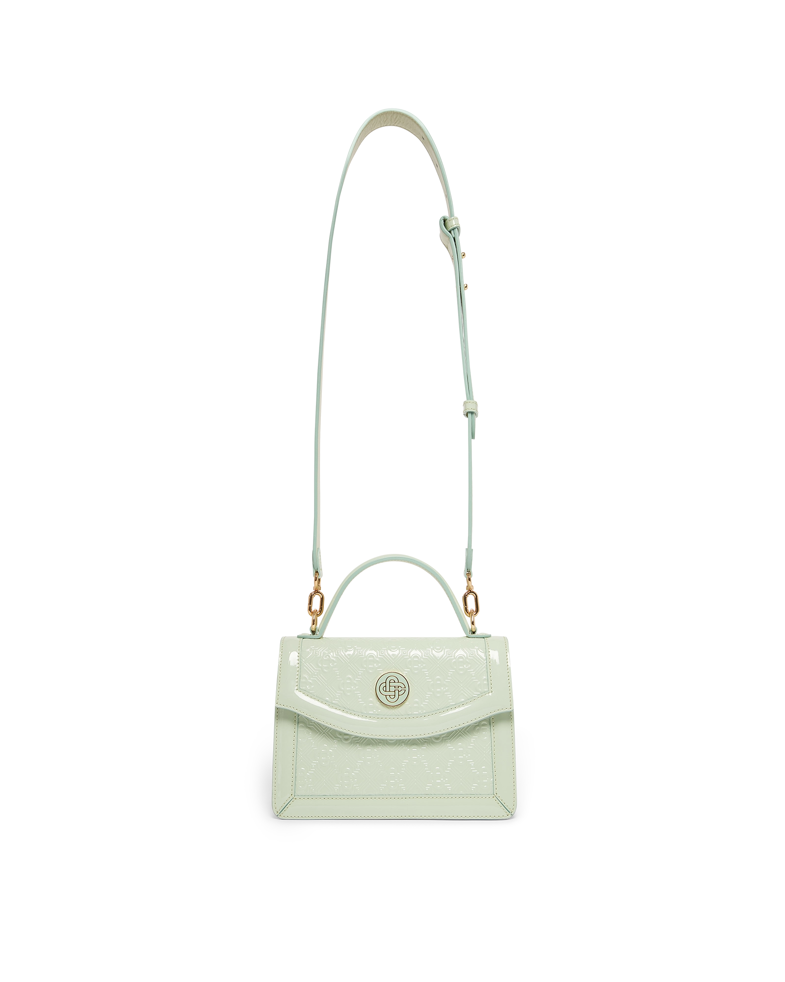 Mint Monogram Embossed Mini Jeanne Bag