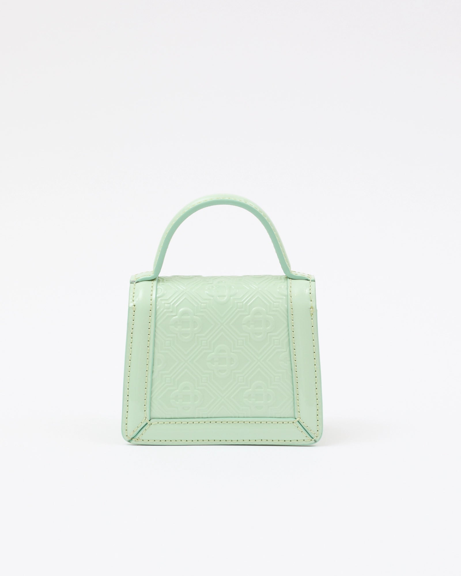 Mint Monogram Embossed Micro Jeanne Bag