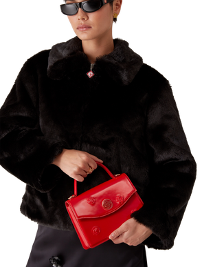 Red Emblems Mini Jeanne Bag