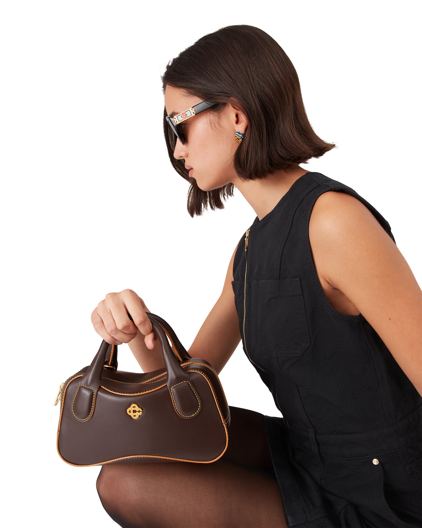 Brown Micro Bowling Bag