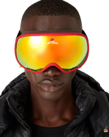 Red & Orange Gradient Ski Goggles