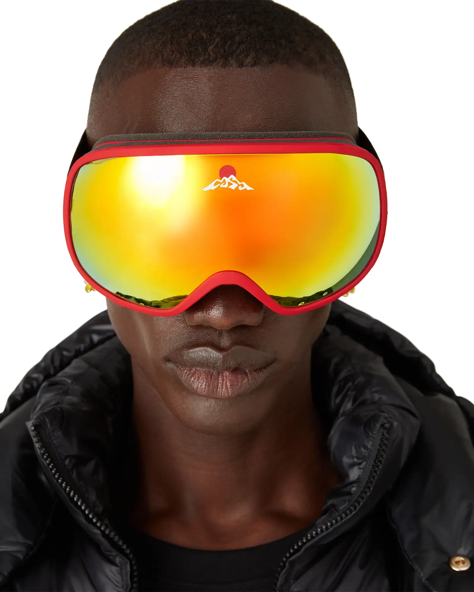 Red & Orange Gradient Ski Goggles