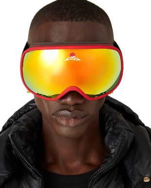 Red & Orange Gradient Ski Goggles
