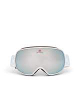 Silver & White Gradient Ski Goggles