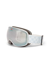 Silver & White Gradient Ski Goggles
