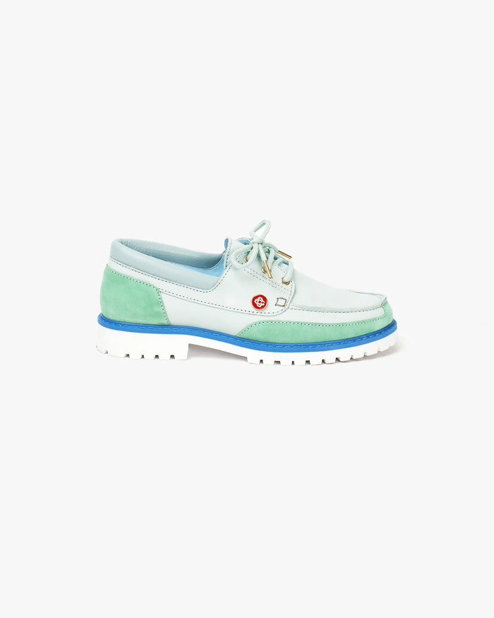 Men's Mint Leather Boat Shoes