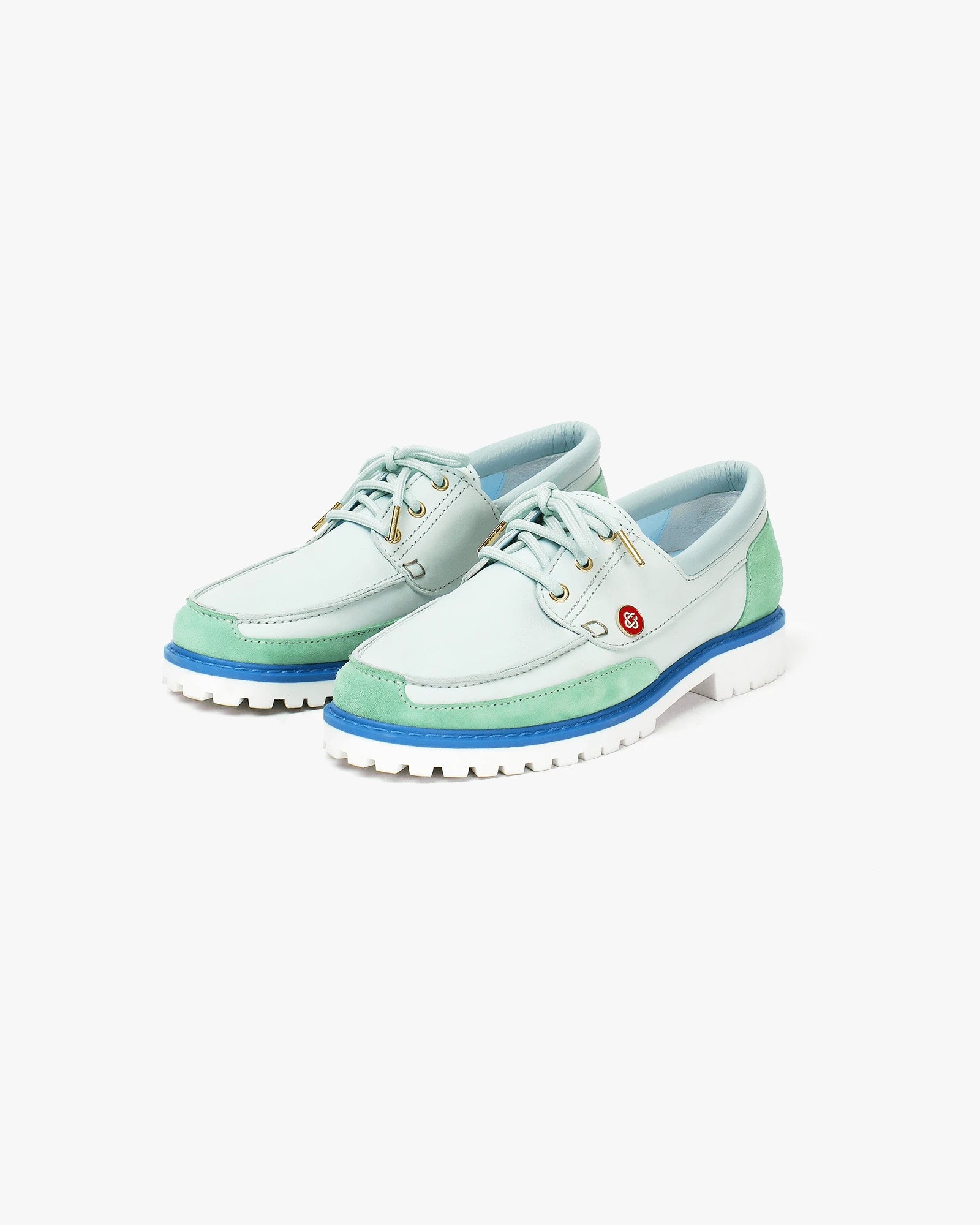 Men's Mint Leather Boat Shoes