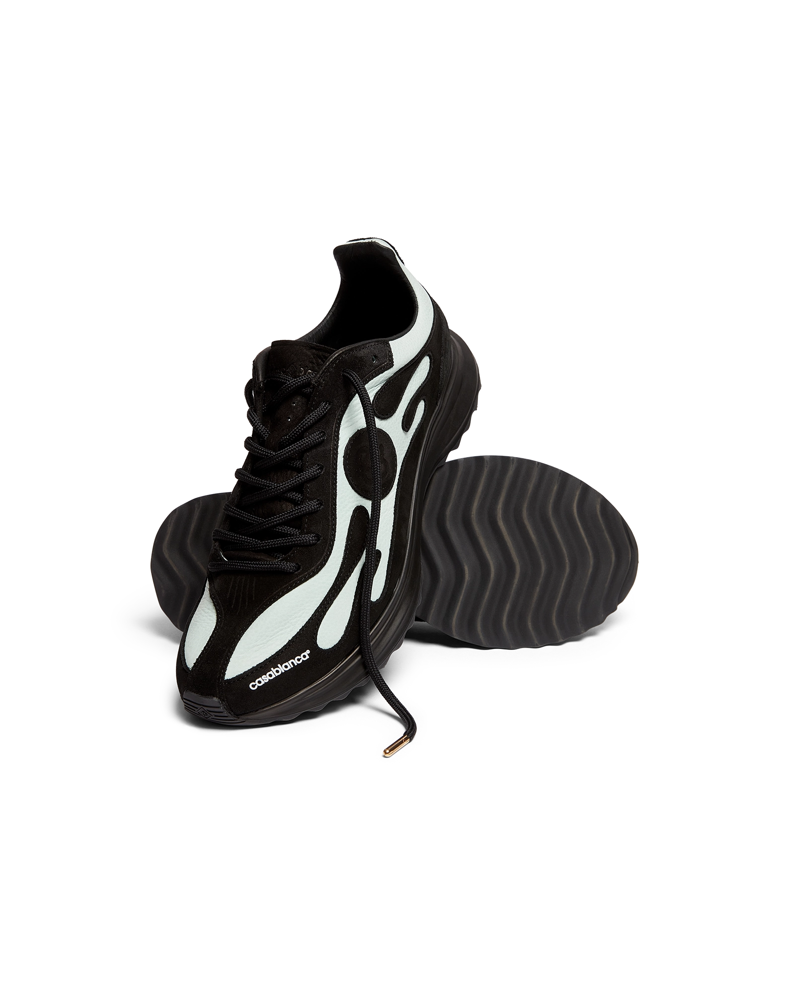 Sneakers noires et vert menthe pour femme Stade 