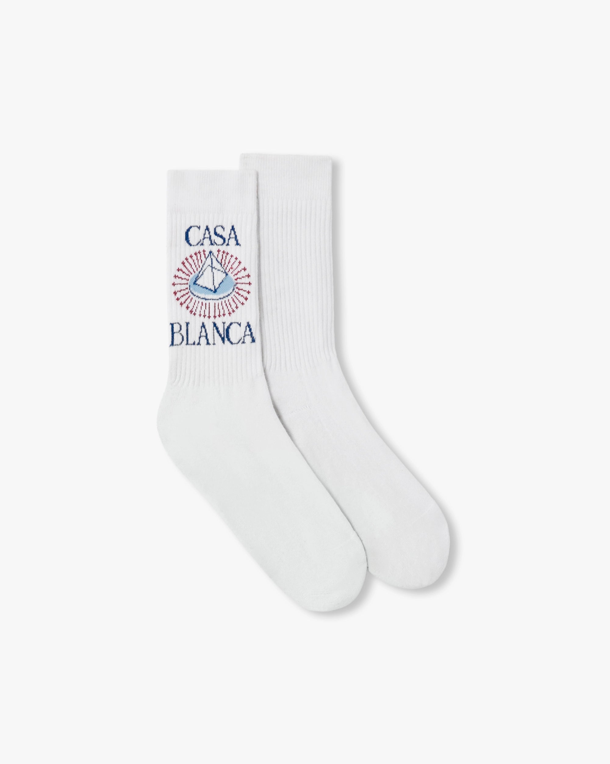 Chaussettes blanches mi-mollet Celestial Pyramid