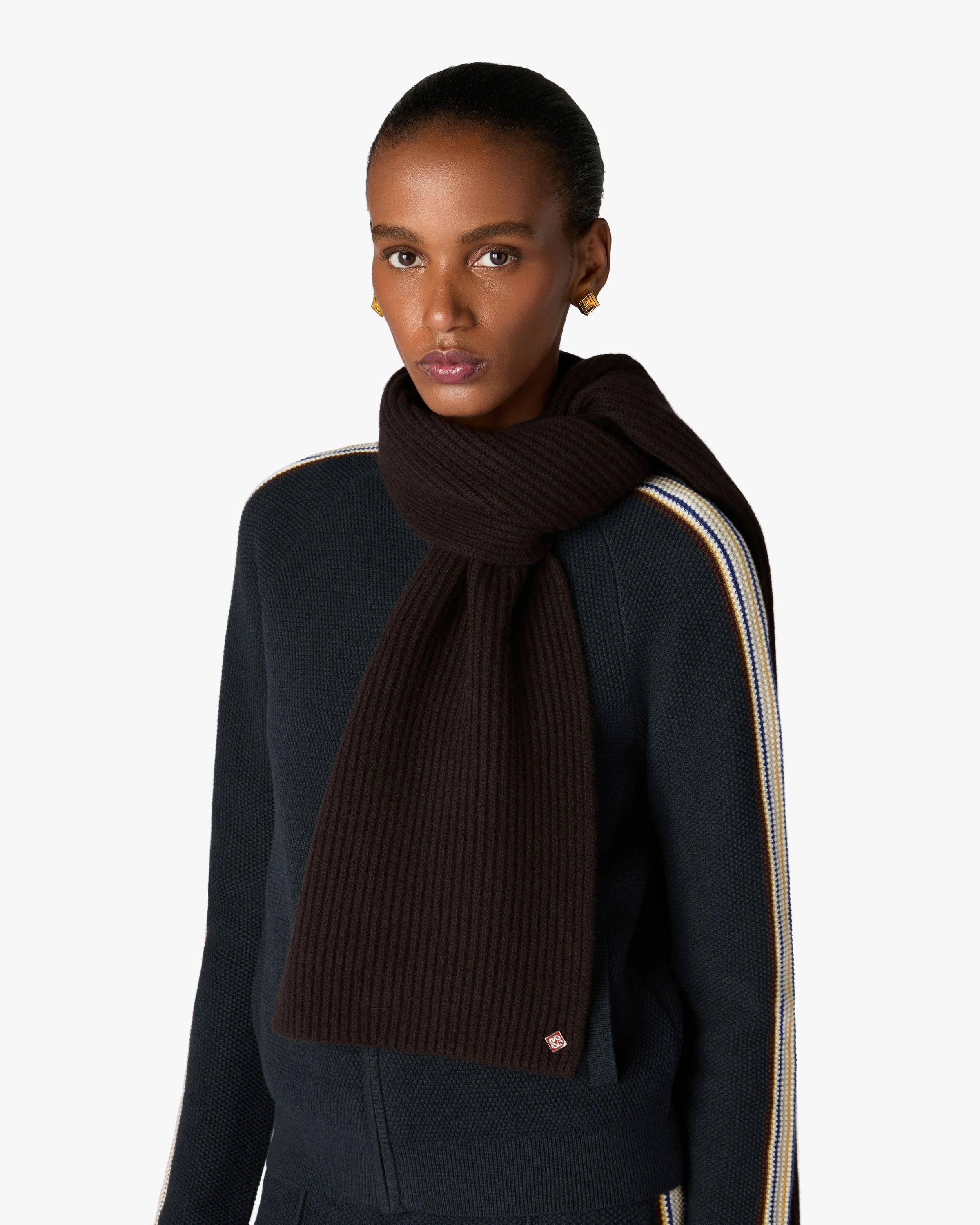 Brown Classic Wool Scarf