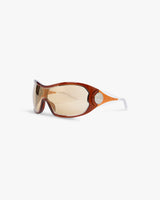 Brown Outline Shield Sunglasses