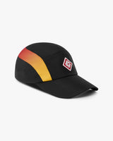Casquette en nylon à dégradé noir et orange