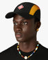 Casquette en nylon à dégradé noir et orange