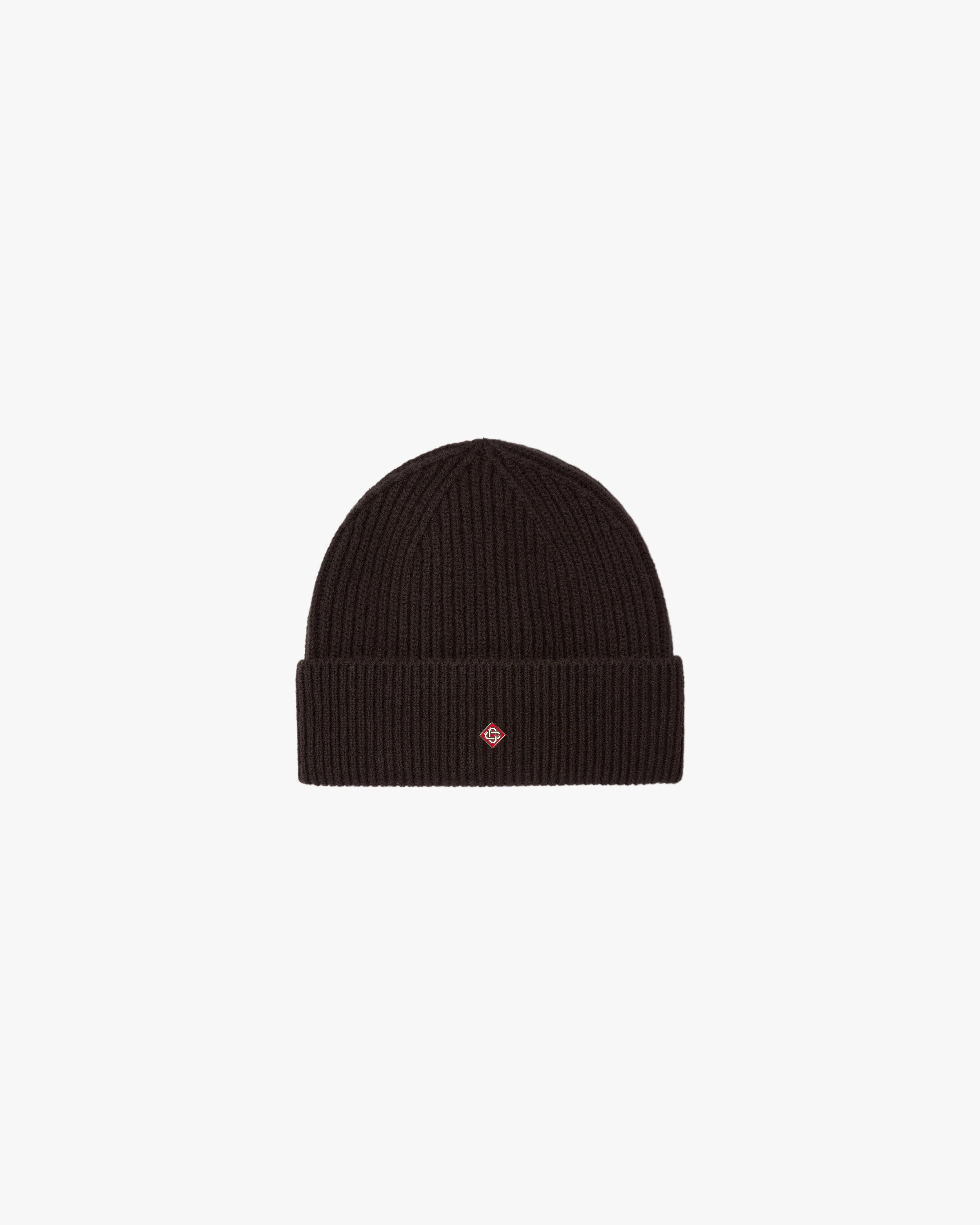 Brown Classic Ribbed Knit Beanie