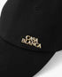 Casquette noire à rivet à logo superposé