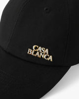 Casquette noire à rivet à logo superposé