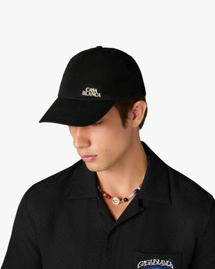 Black Stacked Logo Rivet Cap