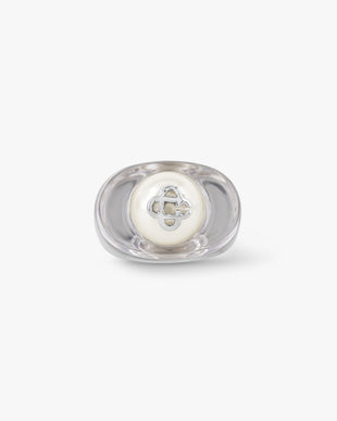 Sci-Fi Silver Pearl Ring