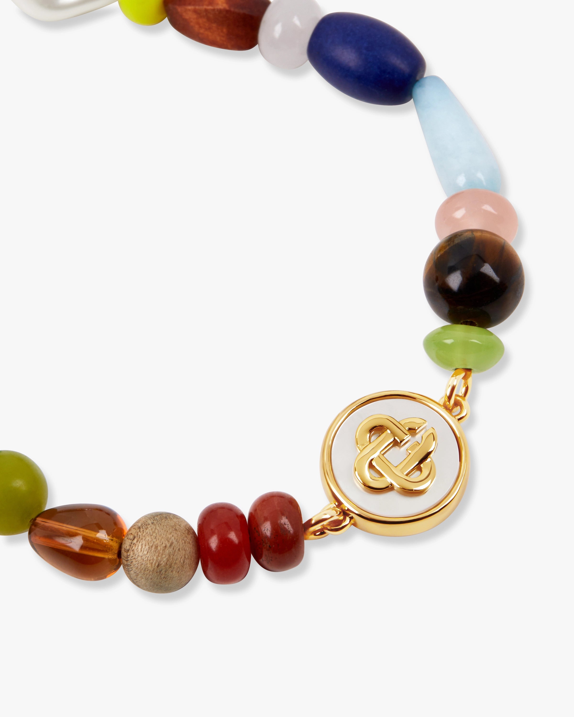 Multi-Colour Organic Stone Beaded Bracelet