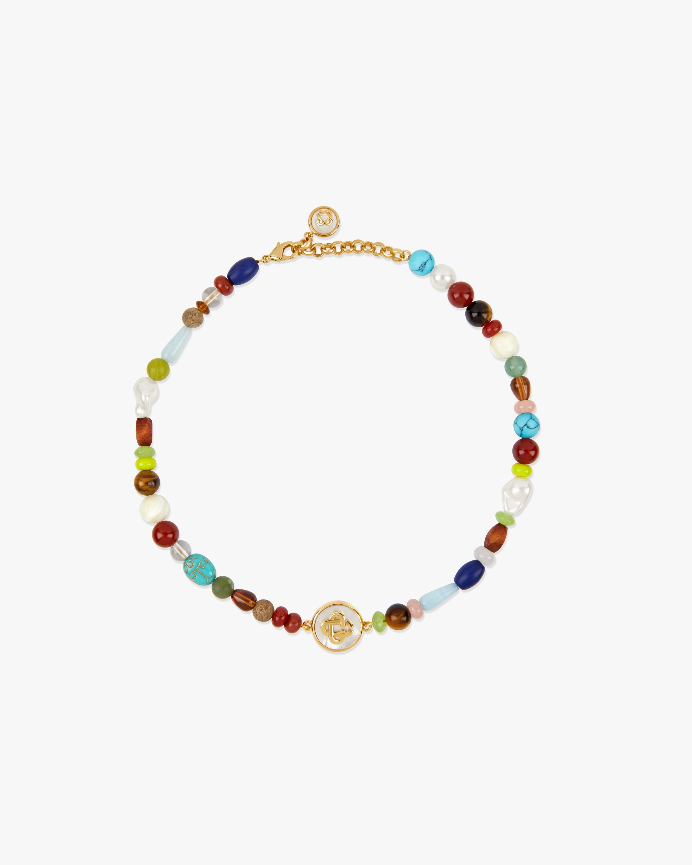 Multi-Colour Organic Stone Beaded Necklace