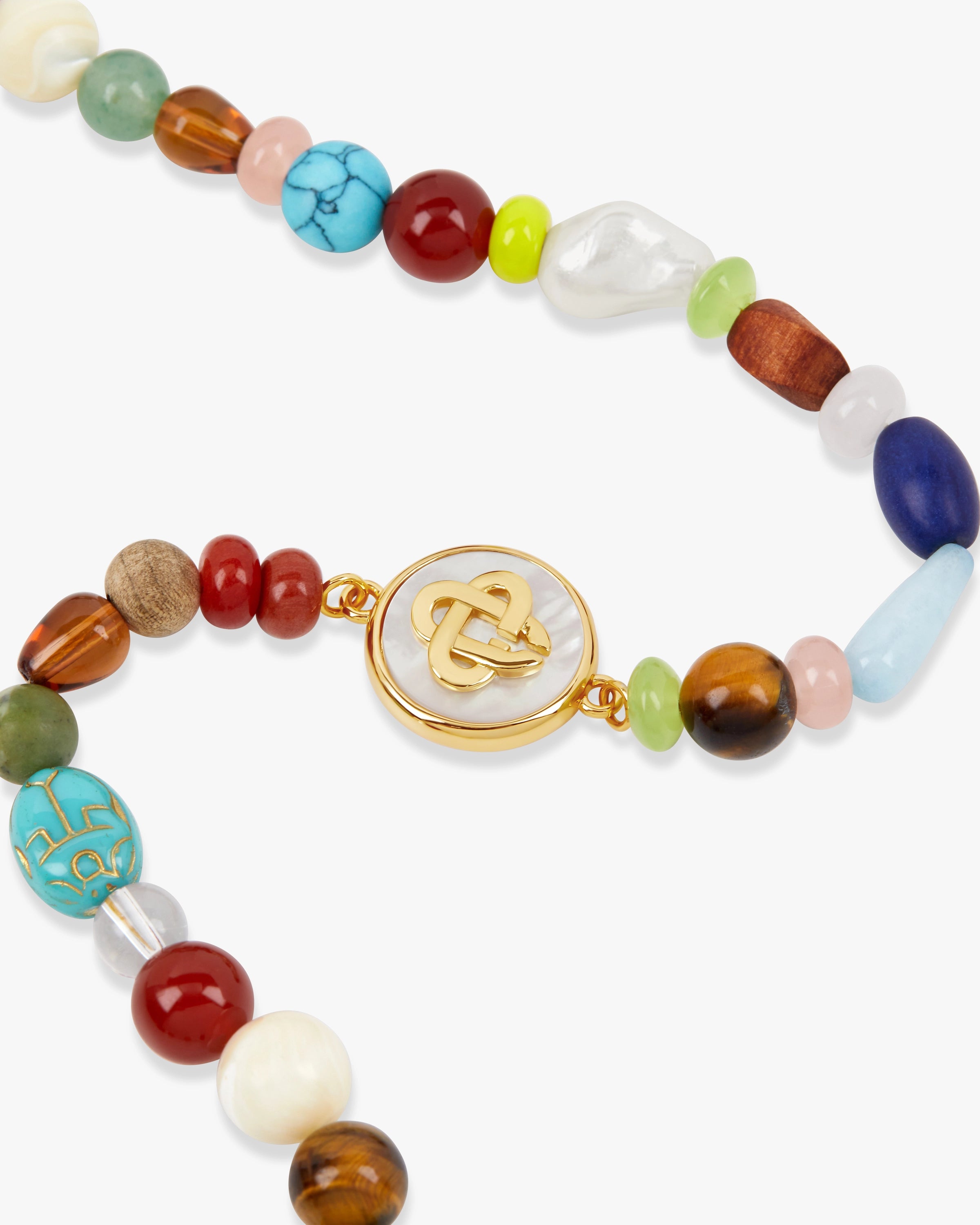 Multi-Colour Organic Stone Beaded Necklace