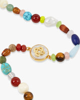 Multi-Colour Organic Stone Beaded Necklace