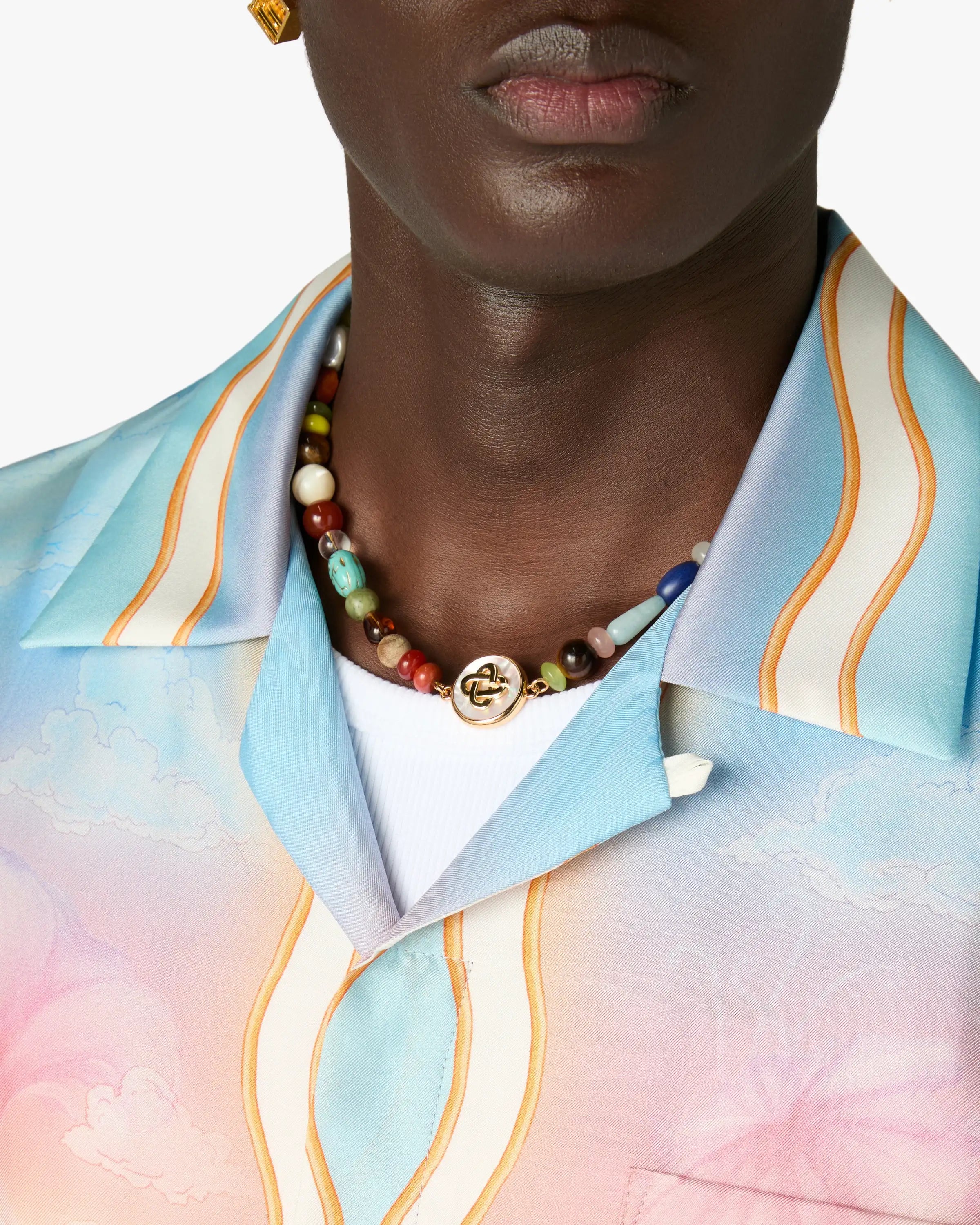 Multi-Colour Organic Stone Beaded Necklace