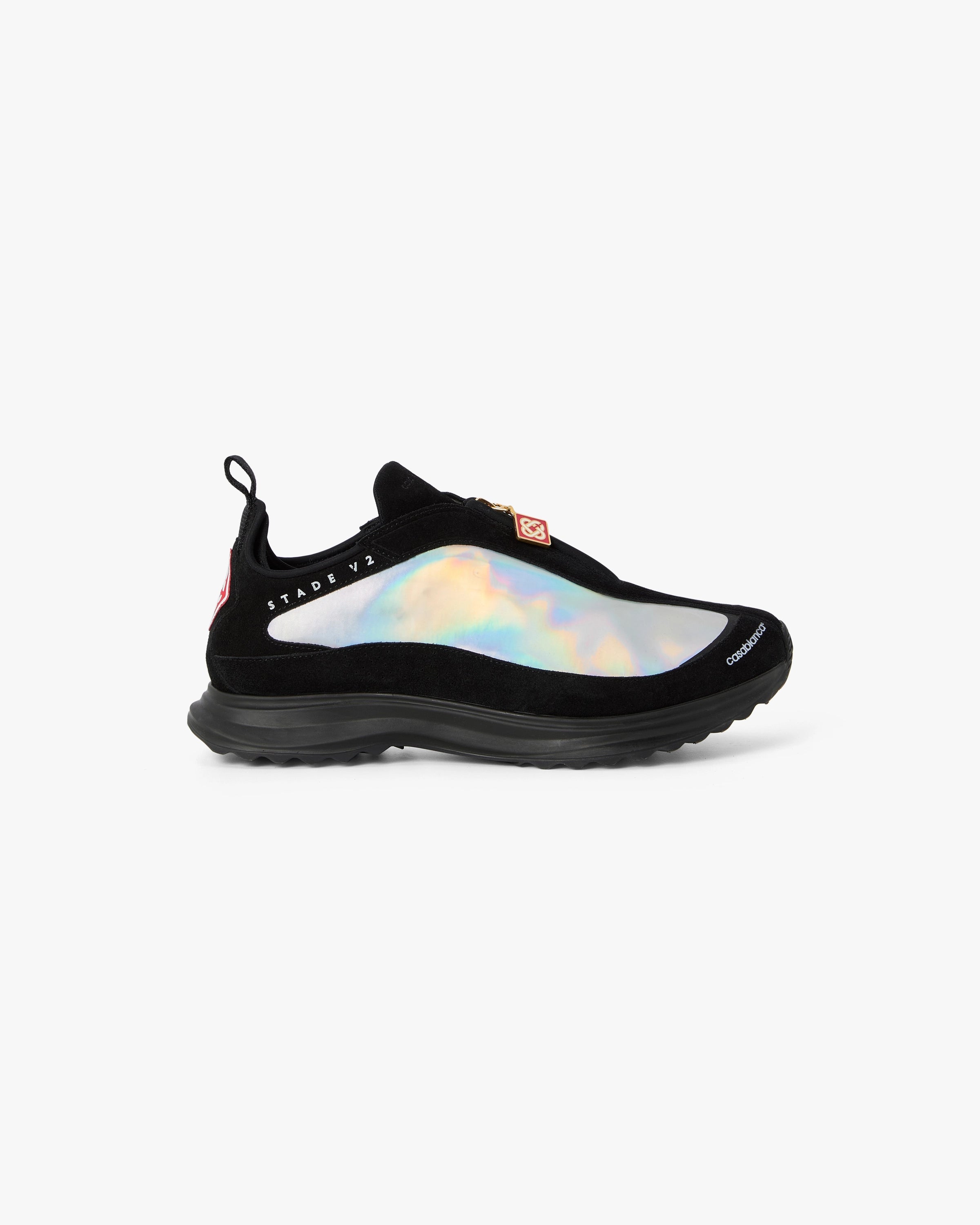 Men's Black & Silver Stade Zip Sneaker