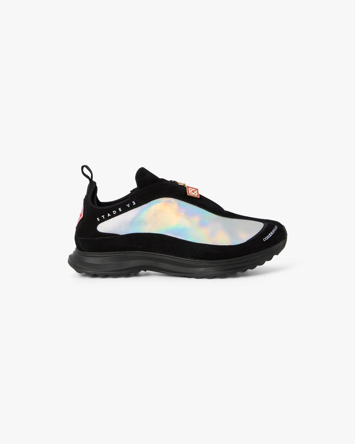 Men's Black & Silver Stade Zip Sneaker