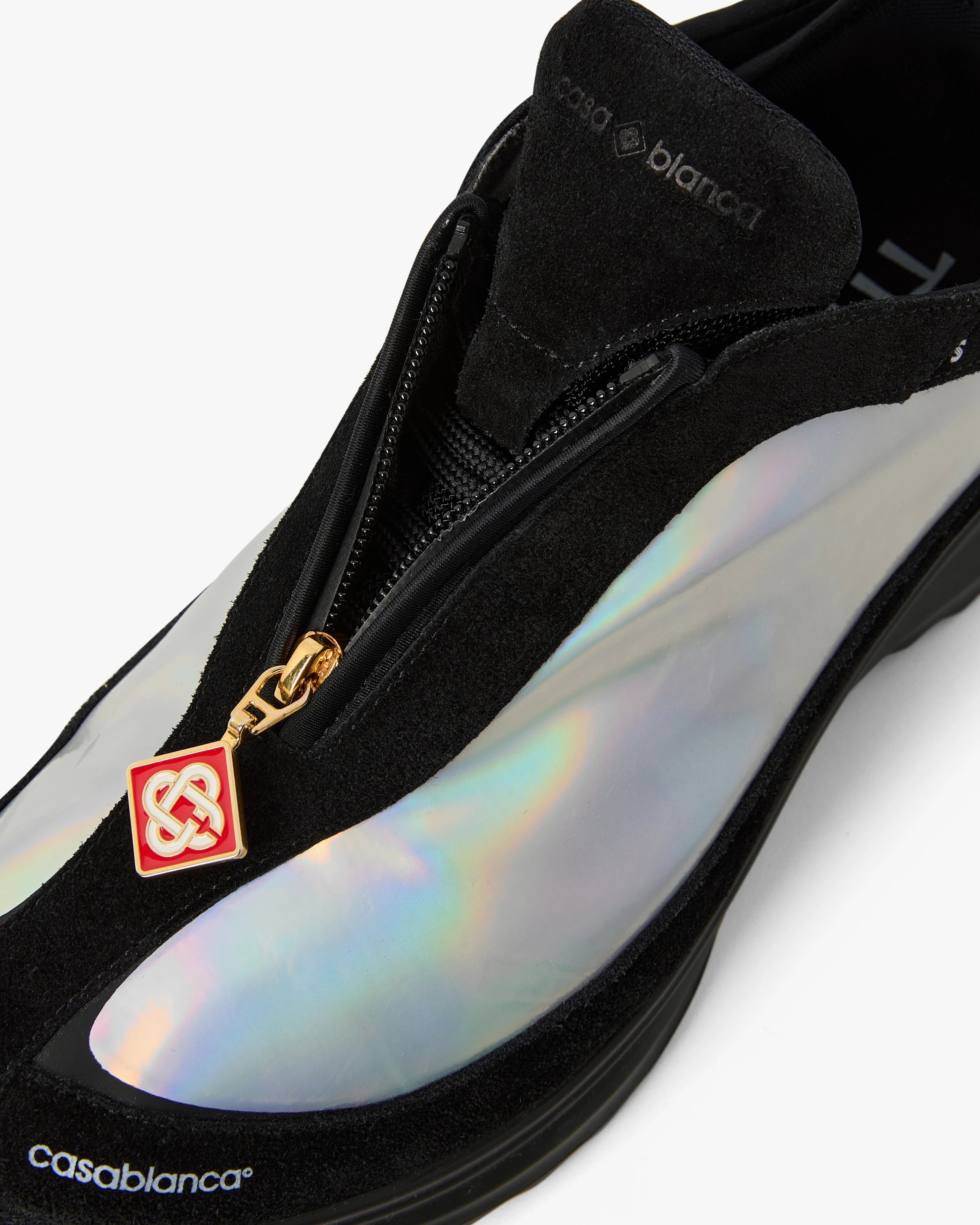 Men's Black & Silver Stade Zip Sneaker