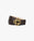 Women's Brown & Gold Classic Leather CC Logo Belt