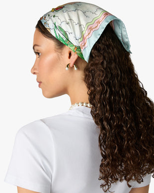 Multicolour Laduree x Casablanca Medium Silk Scarf