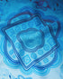Blue Gradient Egyptian Rug Medium Silk Scarf