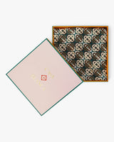 Green & Navy Check Monogram Medium Silk Scarf