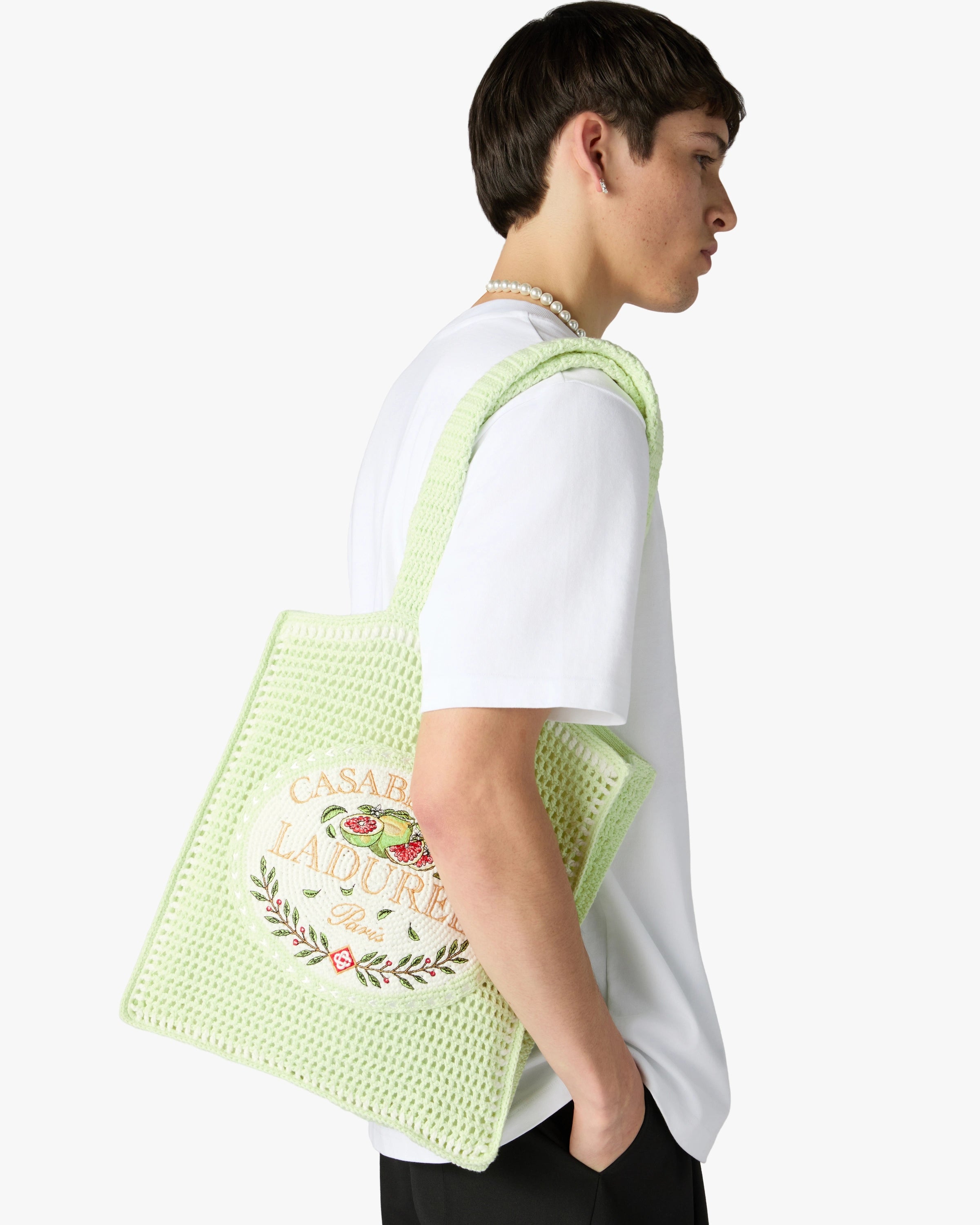 Mint Laduree x Casablanca Crochet Bag