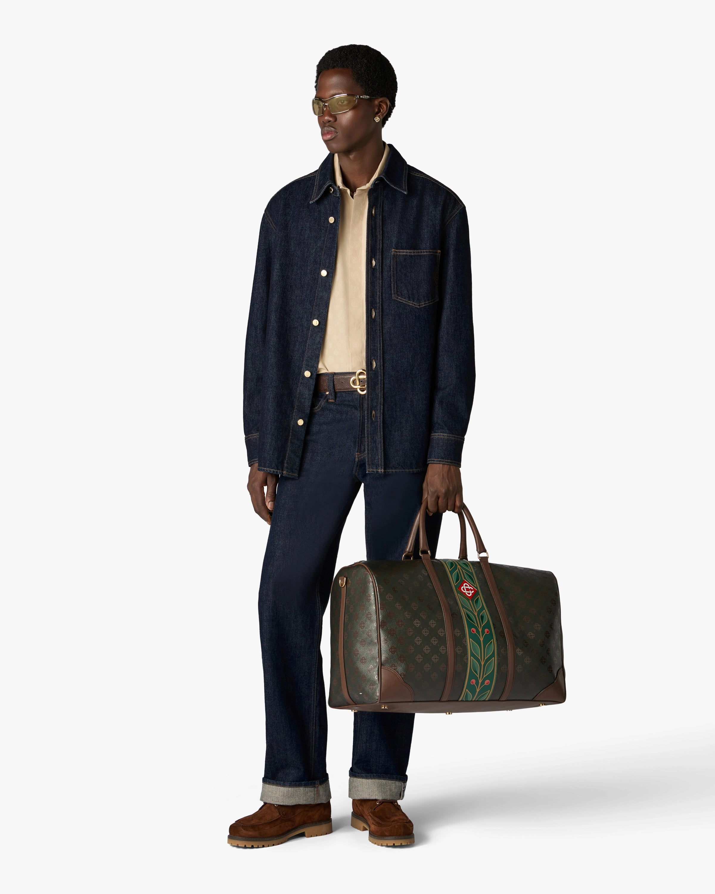 Brown Monogram Weekender