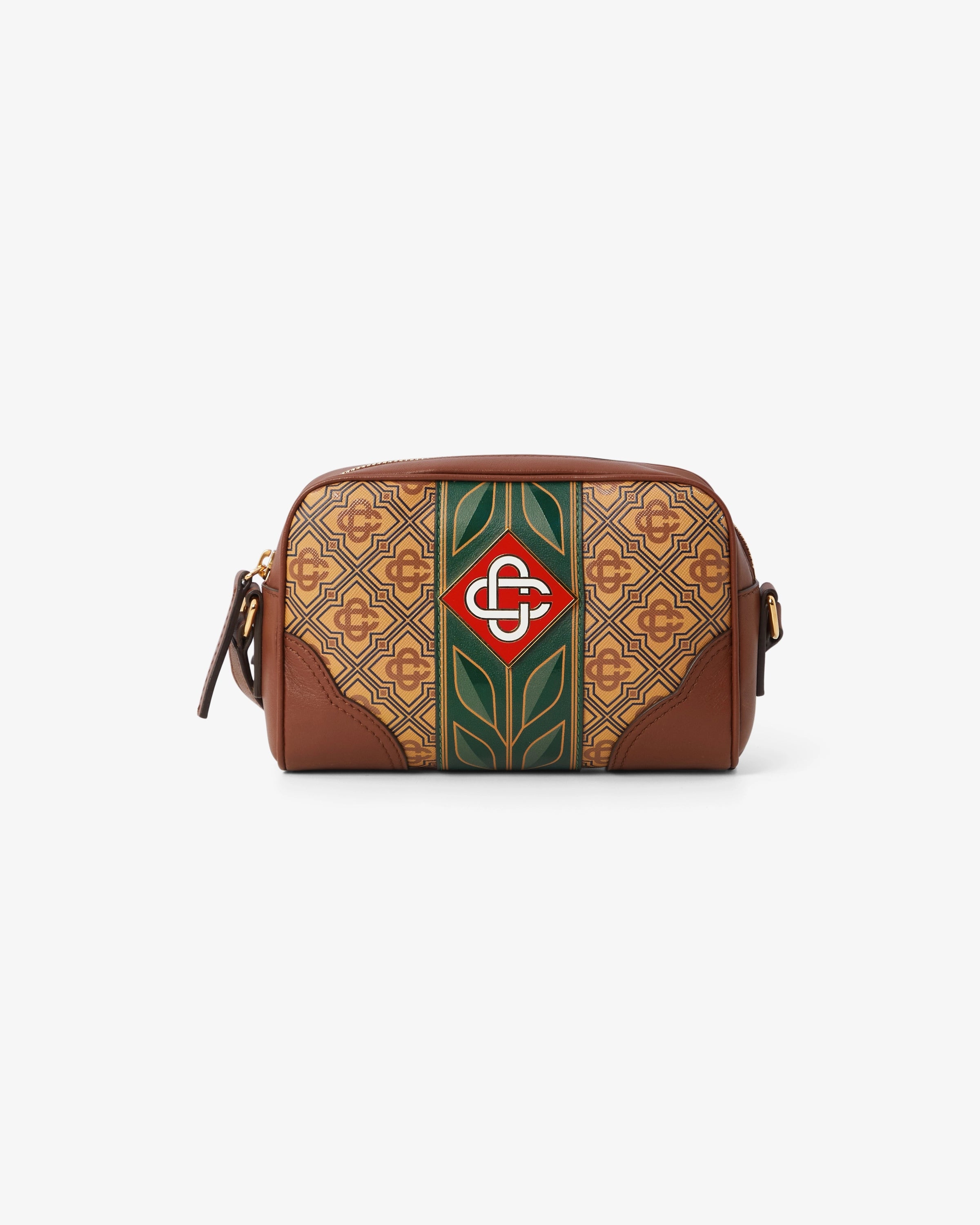 Beige Monogram Crossbody Bag